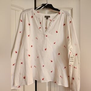 Womens Style & Co. Long Sleeve Floral Blouse